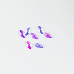 BRILLBIRD Műköröm Formakövek (10 db-os) navette 3x6mm pink AB