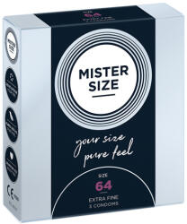 My Size Mister Size Prezervative de Marimea Perfecta Latime 64 mm pentru Placere si Siguranta 3 bucati