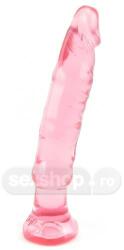 Doc Johnson Jeleuri Cristaline Dildo Anal pentru Incepatoare 15cm - culoare Roz