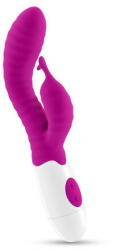 Crushious Gummie Iepuras Vibrator Violet cu 30 de Vibratii si Lubrifiant Gratuit Membrul Striat Ofera Stimulare Intensa Vibrator