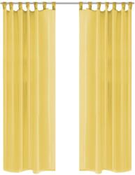 vidaXL Draperii din voal, 2 buc. , 140 x 175 cm, galben (132248)