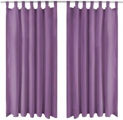 vidaXL Draperii micro-satin cu bride, 2 buc, 140 x 225 cm, violet (132226)