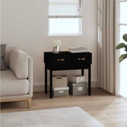 vidaXL Masă consolă, negru, 76, 5x40x75 cm, lemn masiv de pin (821753)