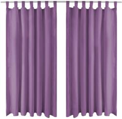 vidaXL Draperii micro-satin cu bride, 2 buc, 140 x 175 cm, violet (132225)