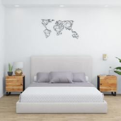 vidaXL Noptiere, 2 buc. , 40x33x46 cm, lemn masiv de acacia (345211)