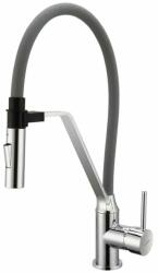 INVENA Baterie bucatarie cu pipa flexibila Invena Magnetic Sink gri - crom (BZ-30-L05-C)