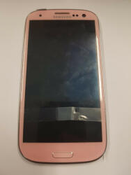 Samsung Galaxy S3 LCD + érintőpanel kerettel, rózsaszín, gyári, SM-I9300 - gsmlive