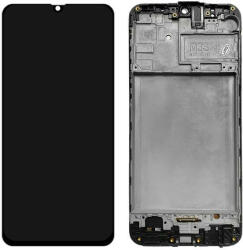 Samsung Galaxy M21 / M30s LCD + érintőpanel kerettel, fekete, gyári, SM-M215, SM-M307