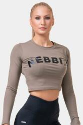 NEBBIA Sporty Hero Mocha női hosszú ujjú crop top - NEBBIA XS