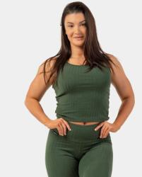 NEBBIA Ribbed Organic Cotton Green női atléta - NEBBIA S