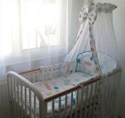 SZEKO Stúdió 4 részes babaágynemű szett - Állat ovi kék