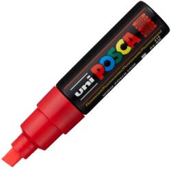 uni Marker UNI PC-8K Posca 8 mm, varf tesit, rosu fluorescent (M648)