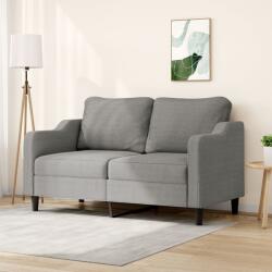 vidaXL Canapea cu 2 locuri, gri închis, 140 cm, material textil (348946) Canapea