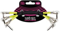 Ernie Ball 6" Flat Patch Cable Black - 3 Pack