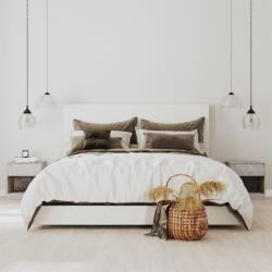 vidaXL Noptiere cu sertar, 2 buc. , gri beton (342584)