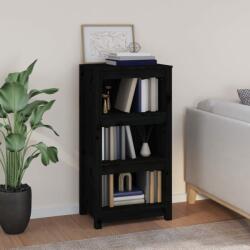 vidaXL Bibliotecă, negru, 50x35x97 cm, lemn masiv de pin (821708) Biblioteca