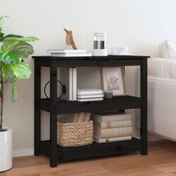 vidaXL Masă consolă, negru, 80x40x74 cm, lemn masiv de pin (821673)