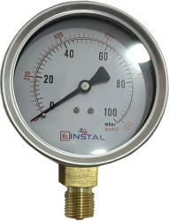 Einstal Manometru presiune gaz DN100 mm filet 1/2 0-100mbar