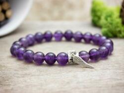 R. M. ékszer Ametiszt angyalszárny ásvány karkötő (5819-RM-18)