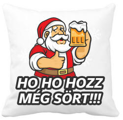 printfashion Ho ho hozz még sört! - Párnahuzat, Díszpárnahuzat - Fehér (11001766)