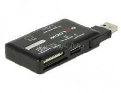 Delock 91758 CF/SD/Micro SD/MS/M2/xD memóriakártyákhoz USB 3.2 kártyaolvasó (DL91758) (DL91758)