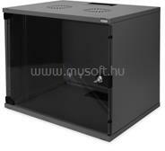 ASSMANN 19" 460x540x400 9U lapraszerelt üvegajtós fekete fali rack szekrény (DIGITUS_DN-19_09-U-S-SW) (DIGITUS_DN-19_09-U-S-SW)