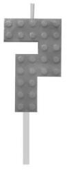 Godan Building Blocks, Építőkocka tortagyertya, számgyertya 7-es (MLG132781B)