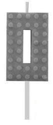 Godan Building Blocks, Építőkocka tortagyertya, számgyertya 0-ás (MLG132915B)