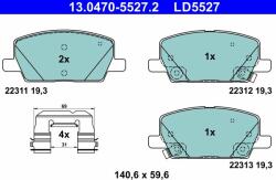 ATE set placute frana, frana disc ATE Ceramic 13.0470-5527.2 (13.0470-5527.2)