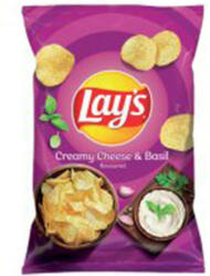 Lay's Krémsajtos és bazsalikomos chips 60 g