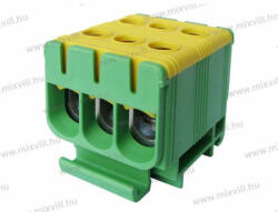 Pollmann UKM 6x2, 5-50mm2 160A CU: (2x6-50mm2 145A AL) 1polus zöld-sárga csatlakozókapocs 2090306 (2090306)