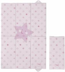 Ceba Baby Utazó pelenkázó alátét 60×40 cm - Rózsaszín csillagok