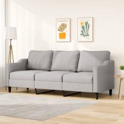 vidaXL Canapea cu 3 locuri, gri deschis, 210 cm, material textil (348961) Canapea
