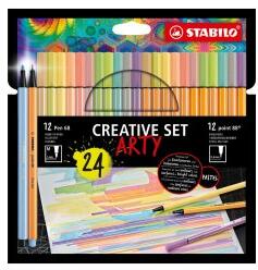 STABILO Тънкописци Creative 8868 12 x Point 88 + 12 x Pen 68