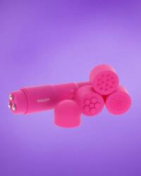 ToyJoy Funky Massager - Cserélhető fejes csiklóizgató (lila)