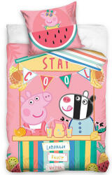 Sonne Set lenjerie de pat pentru copii Sonne - Peppa Pig Stay Cool, 2 piese (PP203062-PP) Lenjerii de pat bebelusi‎, patura bebelusi