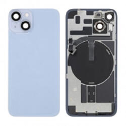 Apple iPhone 14 Plus akkufedél (hátlap) kamera lencsével, vezeték nélküli töltőchip, mágneses gyűrűvel és vakuval, kék (gyári)