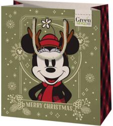 Cardex Green Grass Mickey egér karácsonyi közepes méretű prémium ajándéktáska 18x10x23cm (39540) - innotechshop
