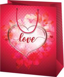 Cardex Piros színű Love felirattal díszített közepes méretű ajándéktáska 18x10x23cm (40463) - innotechshop