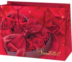 Cardex Nagy méretű rózsás ajándéktáska "Szeretettel" felirattal 26x14x33cm (40450)