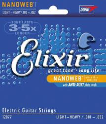 Elixir 12077 NANOWEB elektromos gitár húrkészlet 10-52