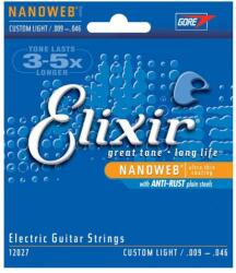 Elixir 12027 NANOWEB elektromos gitár húrkészlet 9-46