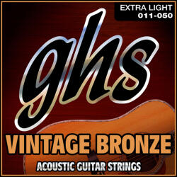 GHS VN-XL akusztikus gitárhúr Vintage Bronz - Extra Light, 11-50