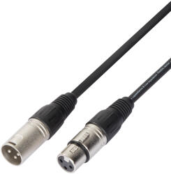 Soundsation EMCXX-5BK - Szimmetrikus mikrofonkábel: XRL 3pólusú papa - XRL 3pólusú mama / 5m - L687L