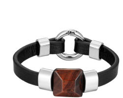 BeSpecial Bratara piele naturala cu Ochi de Tigru si inchizatoare din inox (BATI0095_23)