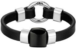 BeSpecial Bratara piele naturala cu Onix si inchizatoare din inox (BATI0094_23)