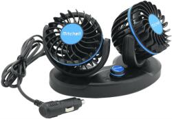 COMPASS MITCHELL DUO autós ventilátor, 2x85mm, 12V, műszerfalra rögzíthető