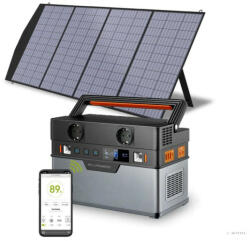 ALLPOWERS hordozható erőmű tartalék akkumulátor & napelem áramfejlesztő, 700W vészhelyzeti tápegység, 18V Solarpanel (700W)