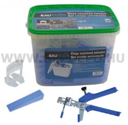 BauTool ékes szintező készlet (100 db ék, 100 db 2mm/0-12mm kapu, 1 db fogó) (1501205200) - gepdepo