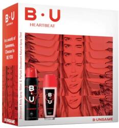 BU Set Cadou B. U. Heartbeat, Femei, Parfum Deodorant Spray pentru Corp 75 ml si Deodorant Spray pentru Corp 150 ml